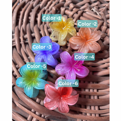 Small Viral Flower Claw Hair Clip – Stylish &amp; Durable Vibrant Hair Accessory by SaaR Beauty