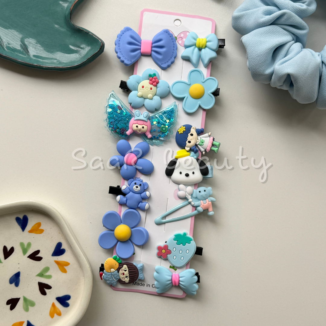 BLUE KIDS CLIP COLLECTION SET OF 14