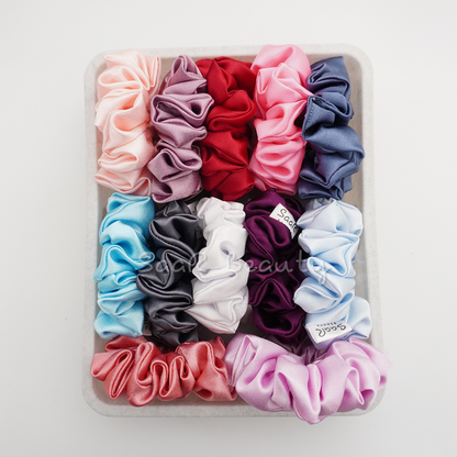 SaaR Beauty Fluffy Silk Satin Scrunchies – Soft, Luxurious, and Perfect for All Hair Types