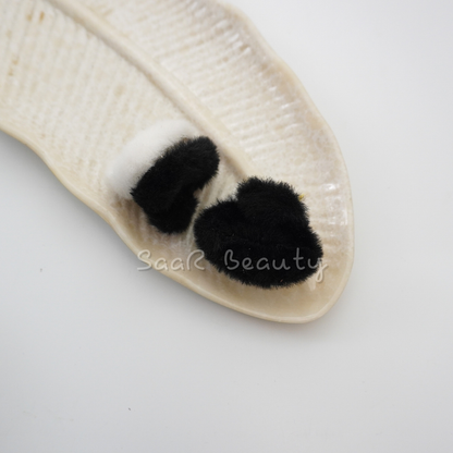 Fluffy Oval-Shaped Fur Claw Hair Clutcher - Soft, Stylish, and Durable Hair Clips by SaaR Beauty