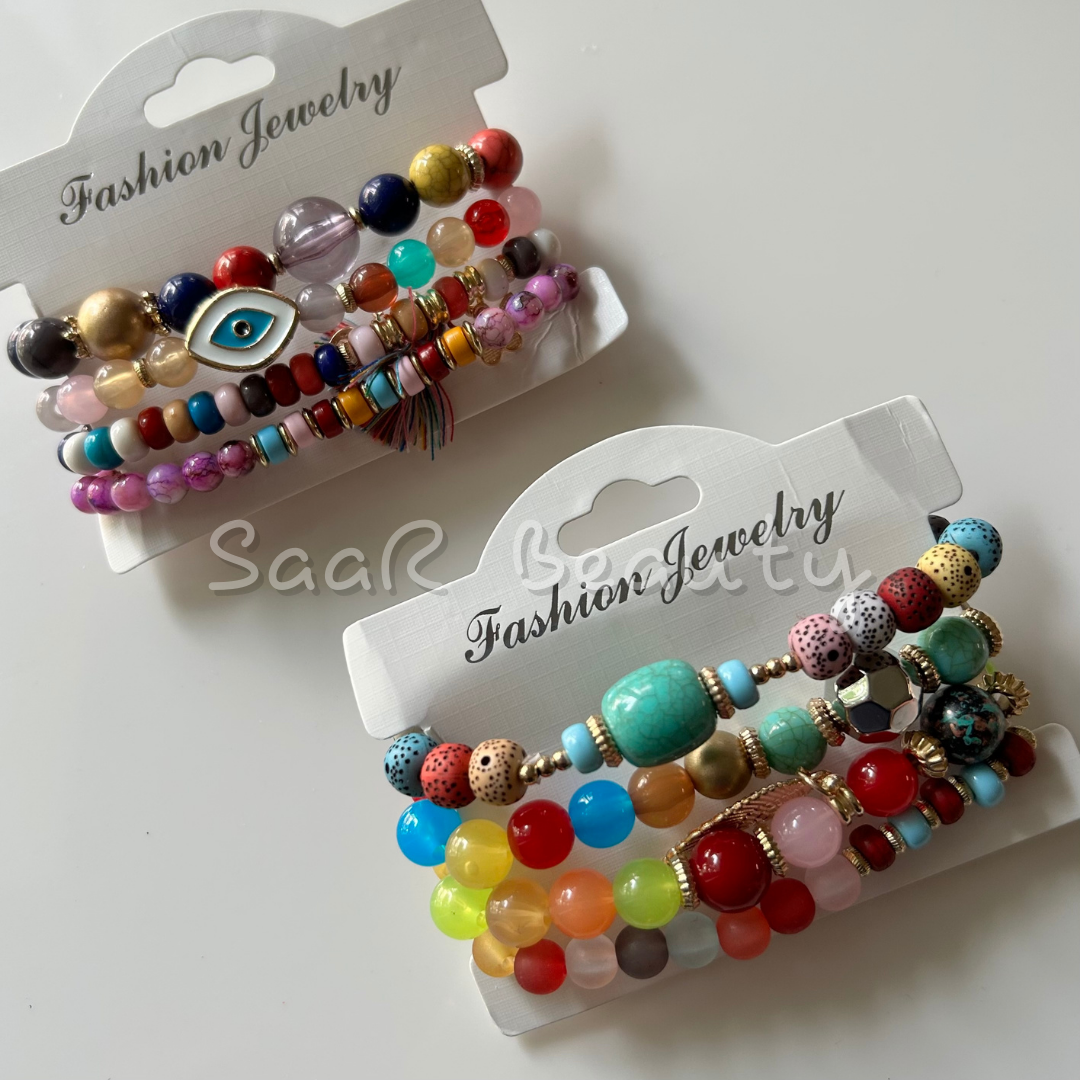 BRACELET SET OF 4 MULTICOLOUR