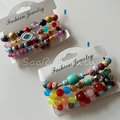 BRACELET SET OF 4 MULTICOLOUR