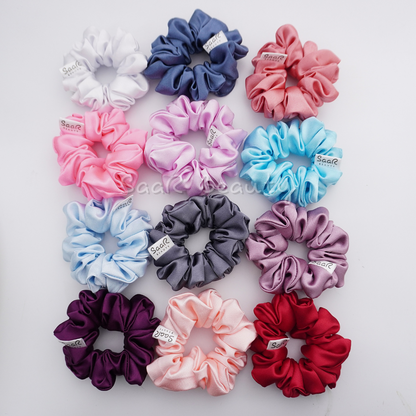 SaaR Beauty Fluffy Silk Satin Scrunchies – Soft, Luxurious, and Perfect for All Hair Types