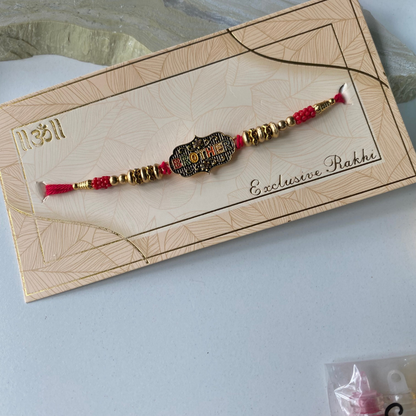 MULTICOLOURED BROTHER RAKHI FOR BHAIYA WITH ESSENSIALS