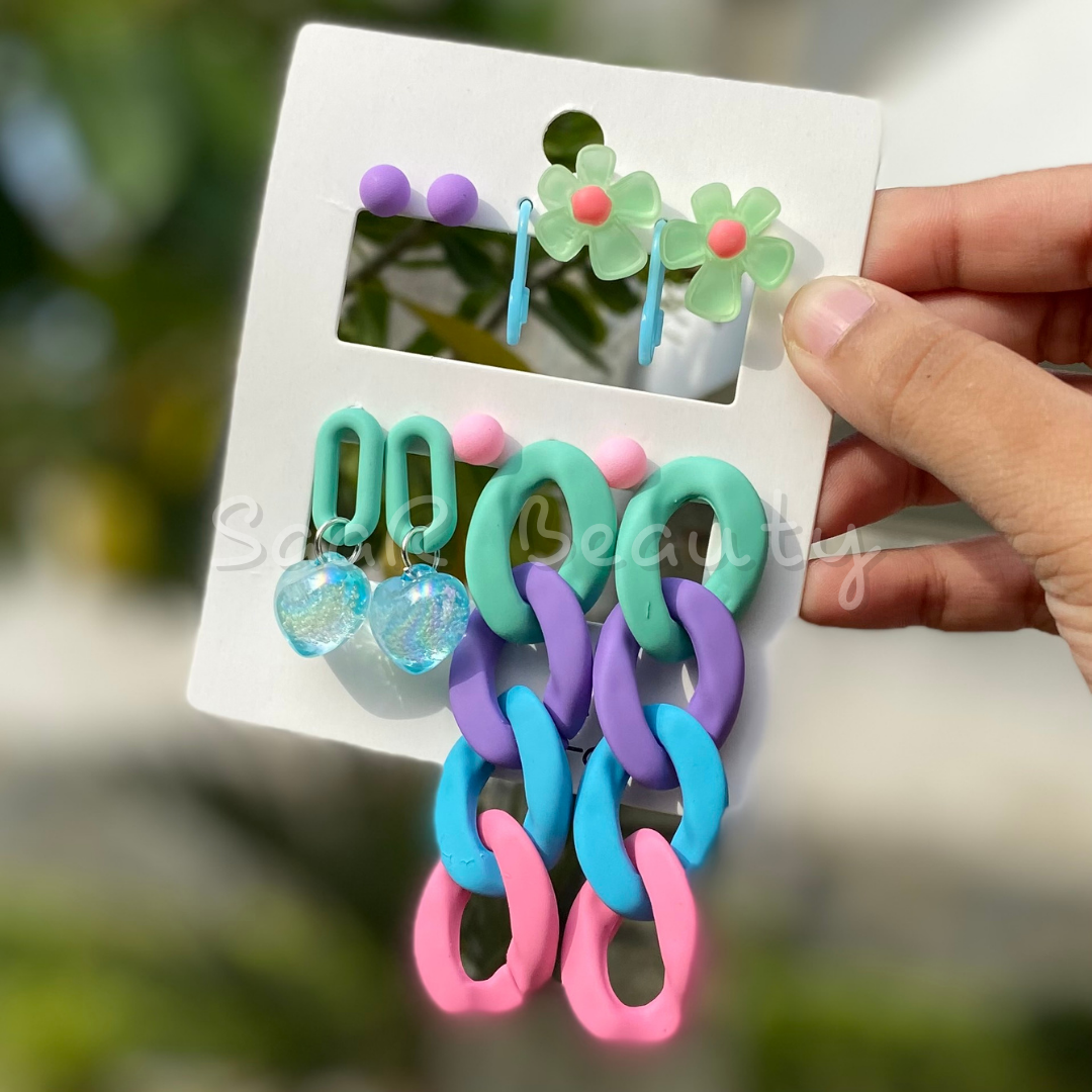 PASTEL CHAIN DAILY WEAR EARRINGS