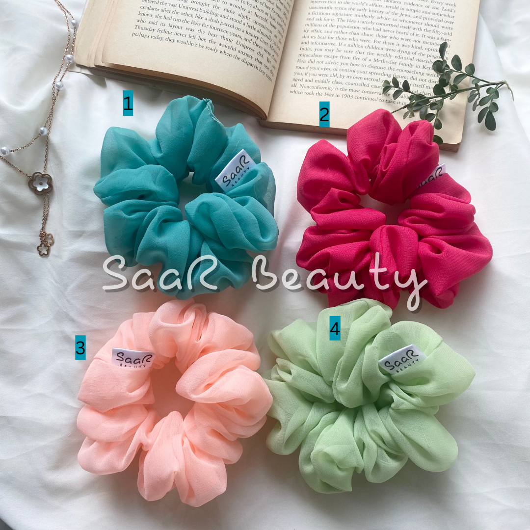 GEORGETTE LARGE SCRUNCHIES