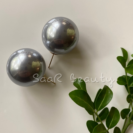 SILVER SHINE OLIVE EARRINGS TOPS