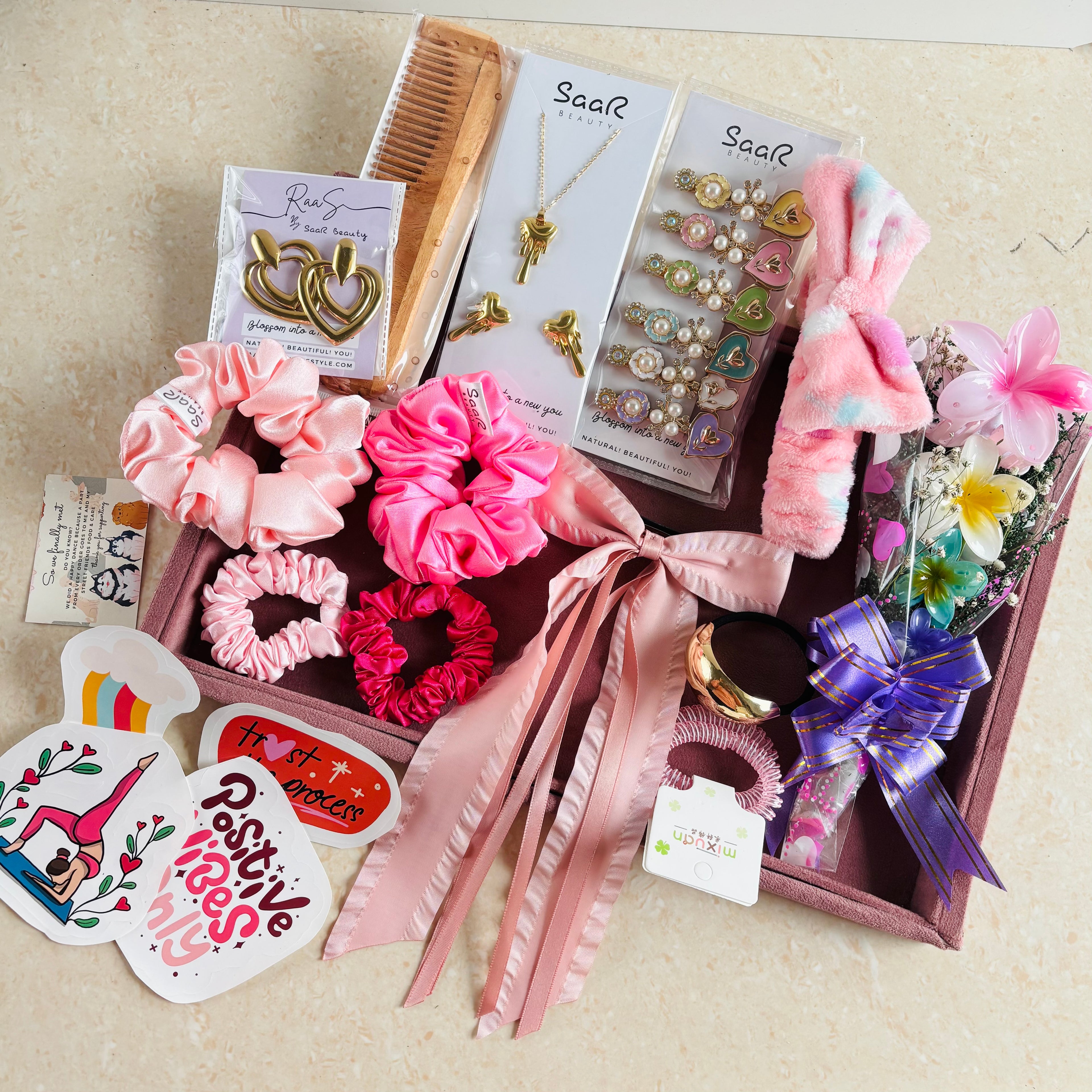 Premium Valentine’s Day Gift Hamper by SaaR Beauty – Romantic Hair Accessories &amp; More