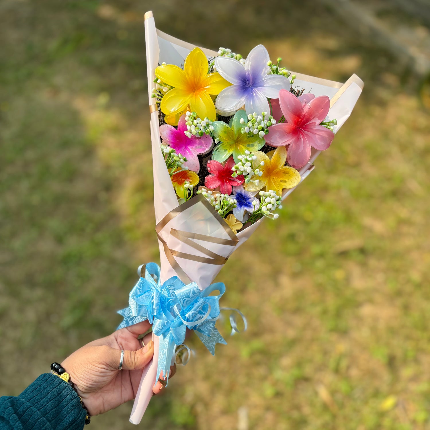 Flower Claw Clip Bouquet with Viral Butterfly Clutcher – Set of 15 Hair Accessories | Unique Gift for Women &amp; Girls- korean packaging