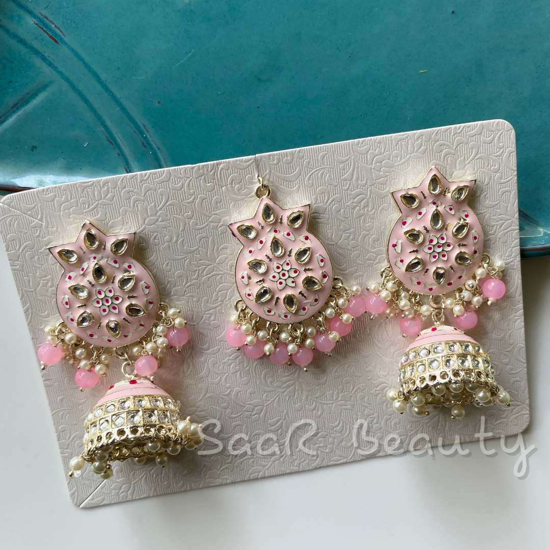 BABY PINK KALASH MAANG TEEKA