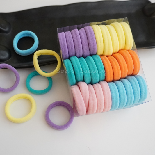 Rubber Band Ponytail Holder – 30-Pack in Assorted Colors for Women and Girls