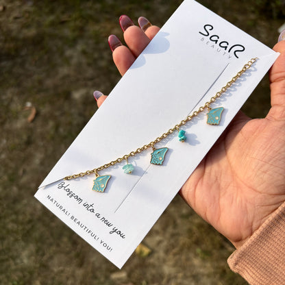 Ocean Blue Charm Bracelet | Waterproof, Anti-Tarnish, Adjustable SaaR Beauty