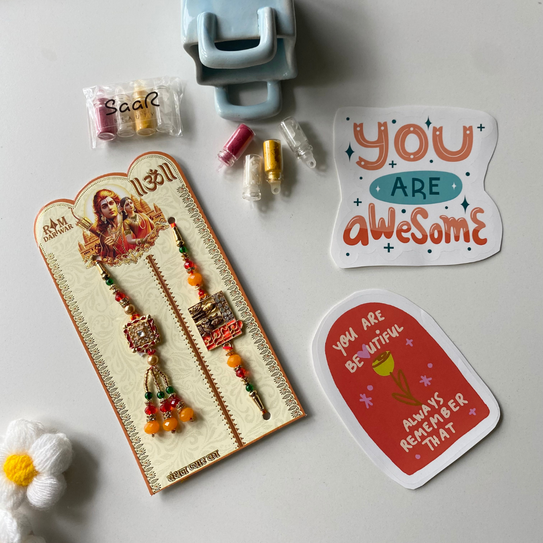 SIYA RAM SNEH RAKHI FOR BHAIYA &amp; BHABHI (SET OF TWO)