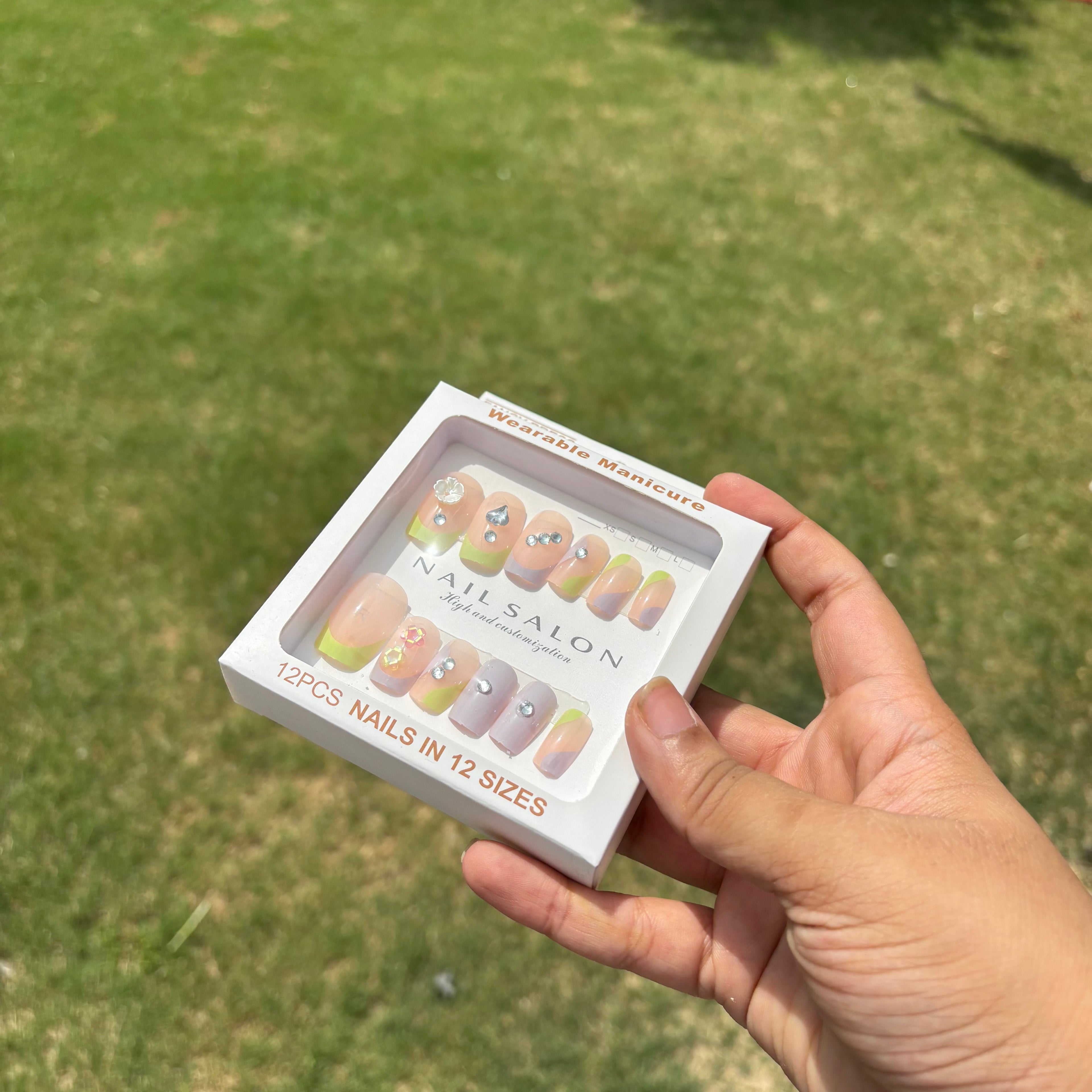 Nail extensions stick ons box