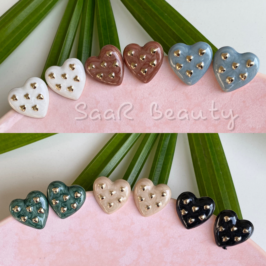 HEARTLY HEART TOPS STUD EARRINGS