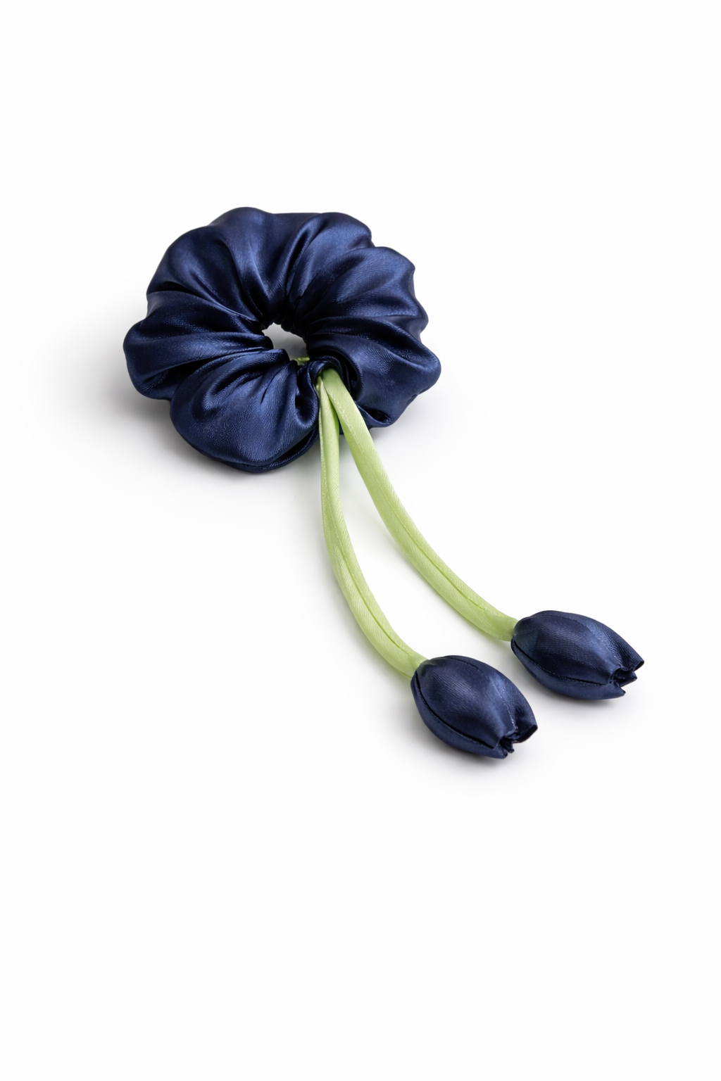 SaaR beauty Tulip Scrunchies for Women – Soft Satin Floral Hair Accessories