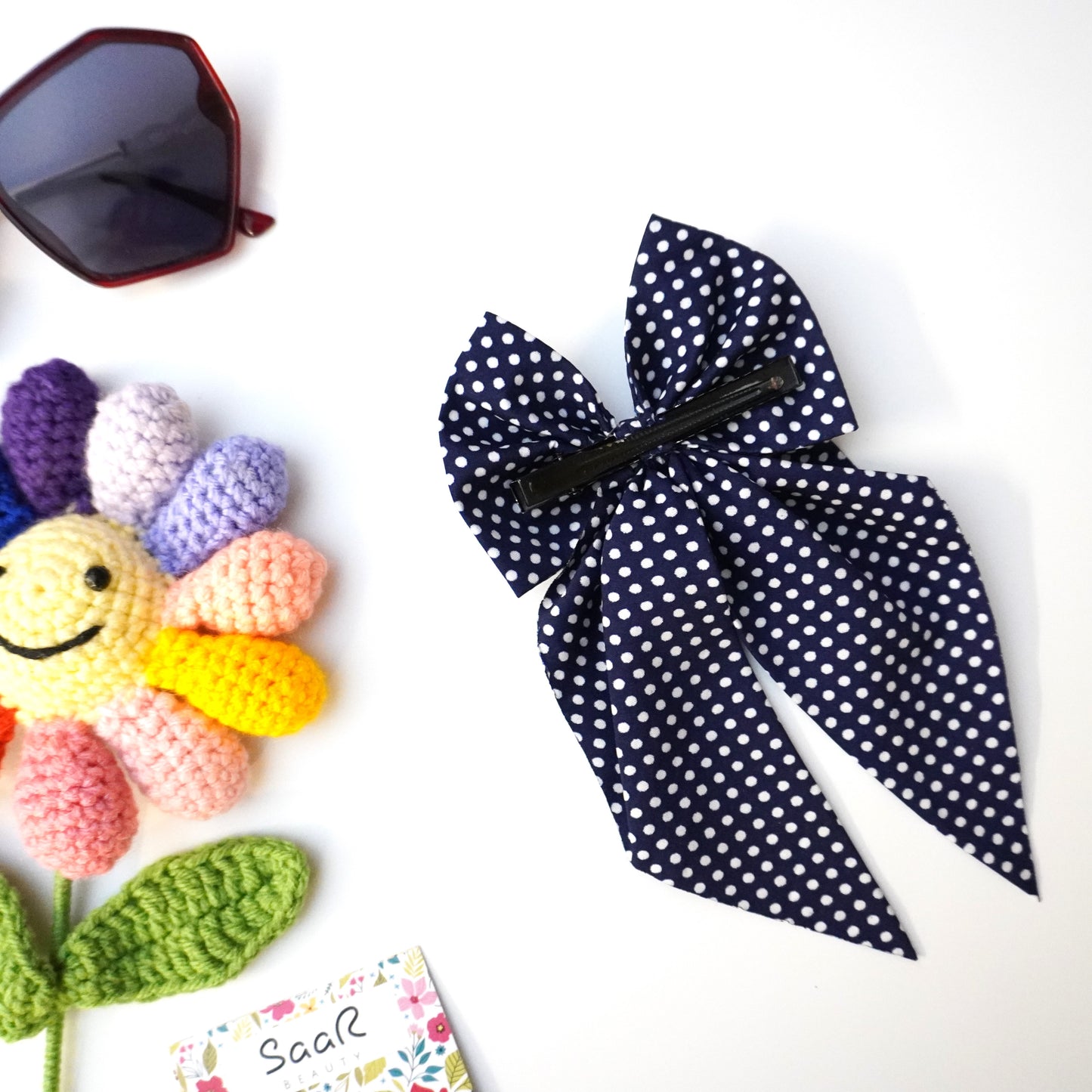 THE CLASSIC POLKA DOTS BOW CLIP