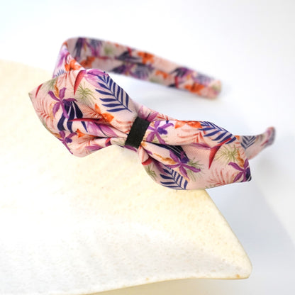 SATIN PRINTED BOW BAND