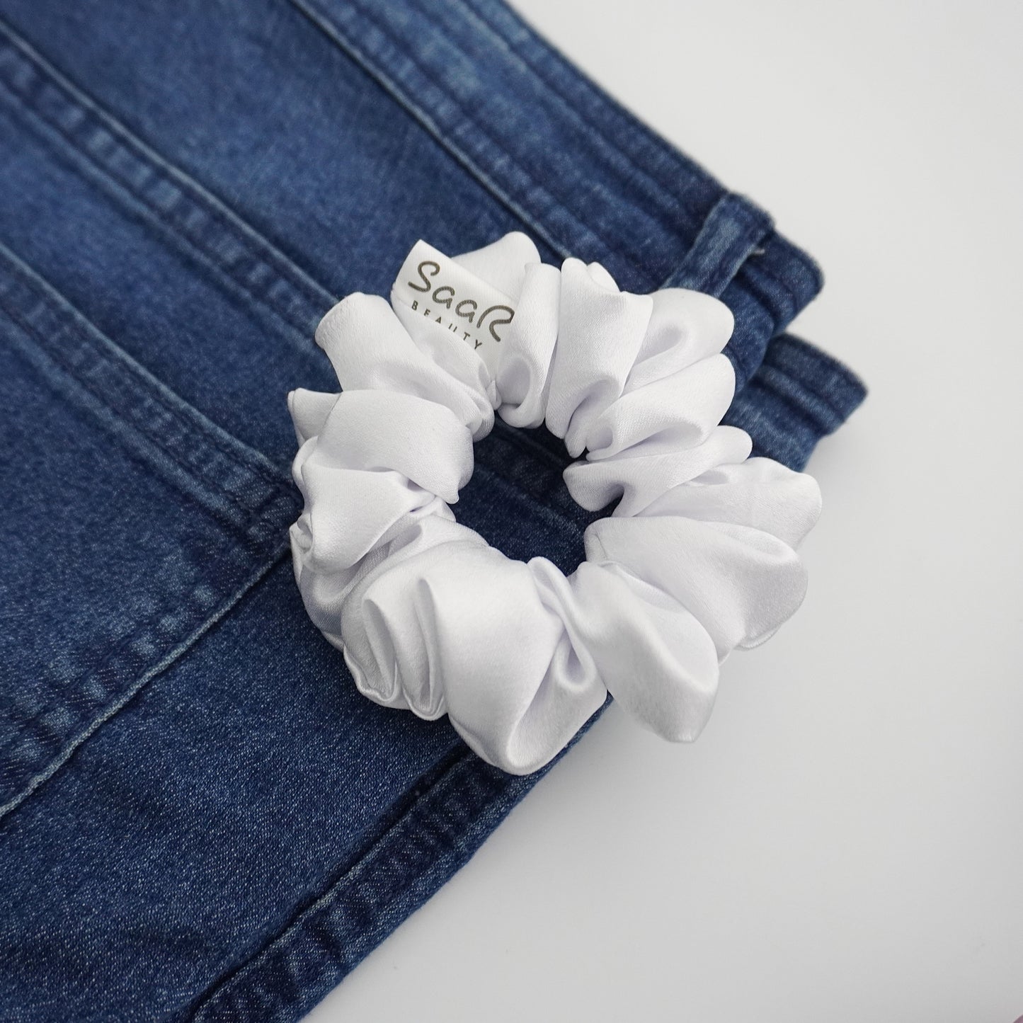 SaaR Beauty Fluffy Silk Satin Scrunchies – Soft, Luxurious, and Perfect for All Hair Types