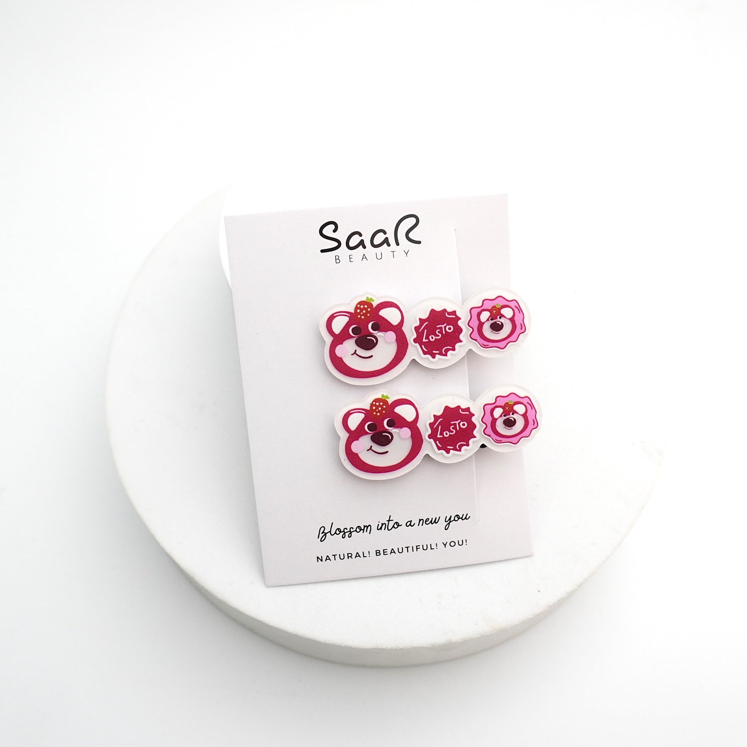 Cartoon Character Hair Clip Set – Pack of 2 Fun and High-Quality Clips for Girls, Women &amp; Kids by SaaR Beauty