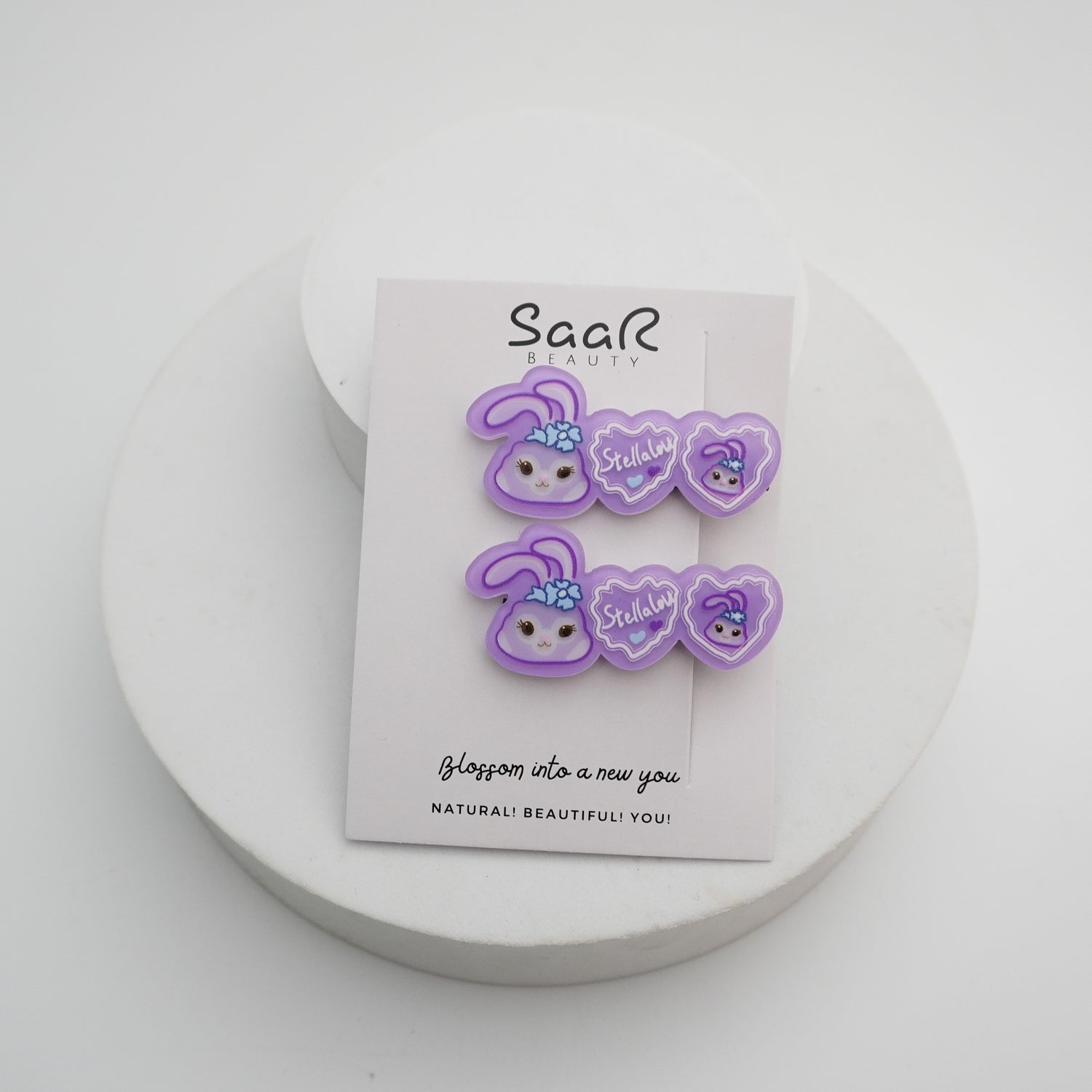 Cartoon Character Hair Clip Set – Pack of 2 Fun and High-Quality Clips for Girls, Women &amp; Kids by SaaR Beauty