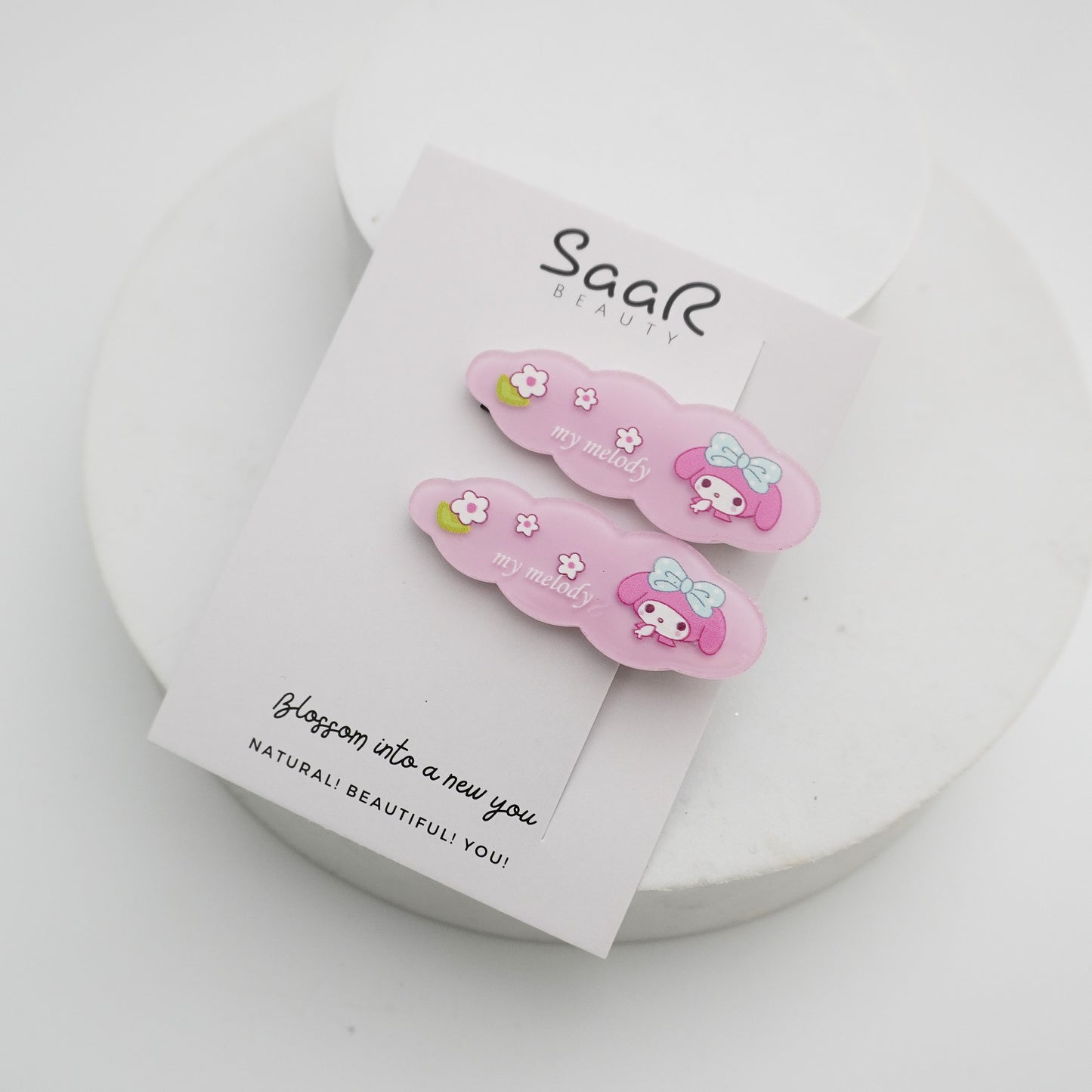 Cartoon Character Hair Clip Set – Pack of 2 Fun and High-Quality Clips for Girls, Women & Kids by SaaR Beauty