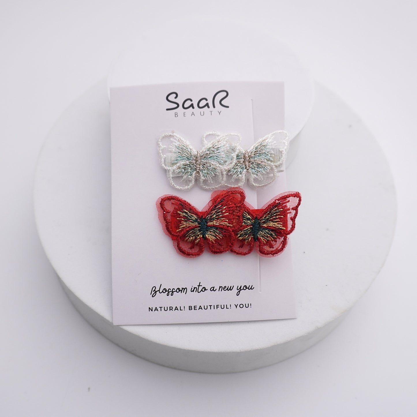 Dual Butterfly Hair Clip Set – Pack of 2 High-Quality Clips by SaaR Beauty