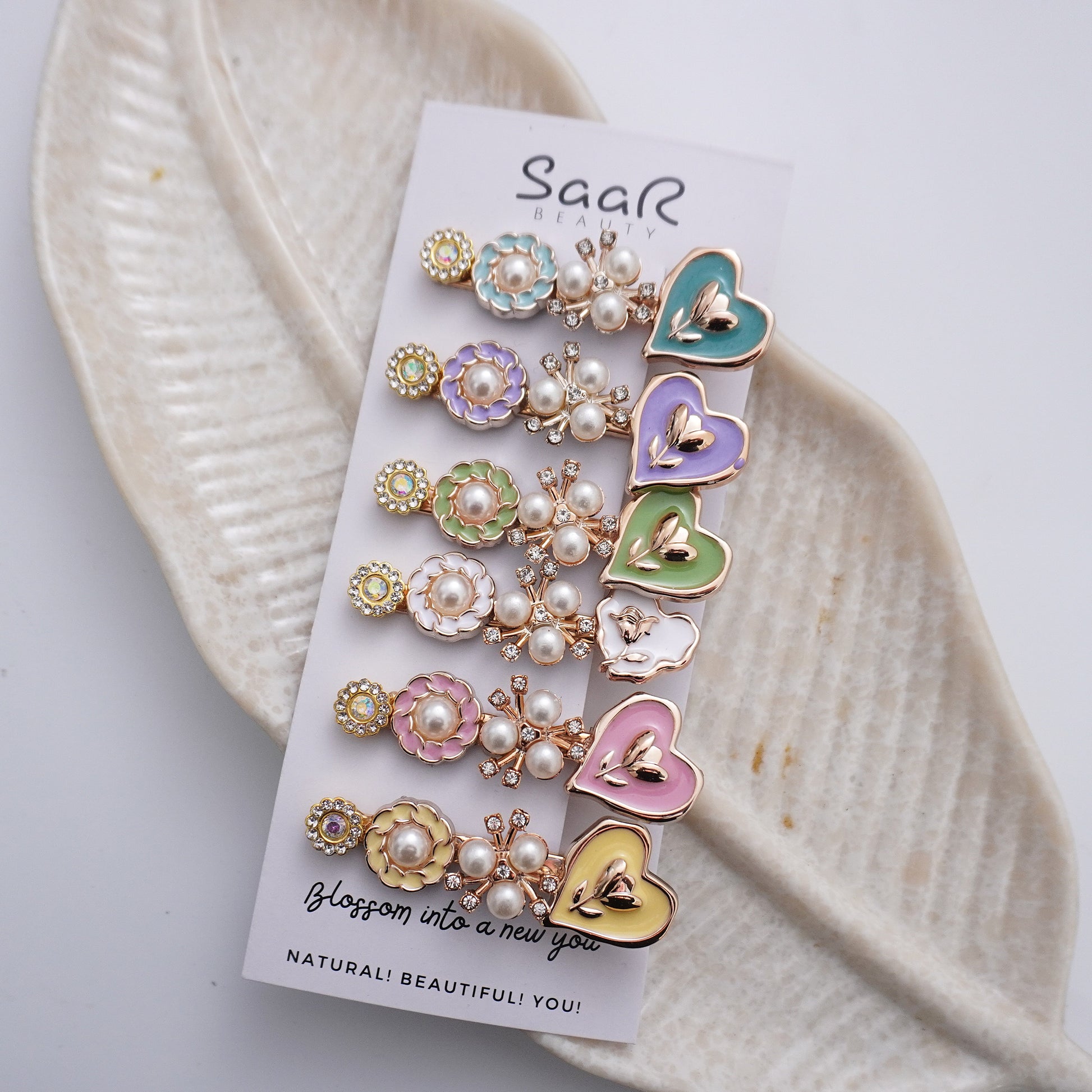 Style your hair with SaaR Beauty’s Korean Hair Clip Set of 6! Chic, colorful designs for every outfit and hair type. Perfect for everyday and special occasions!