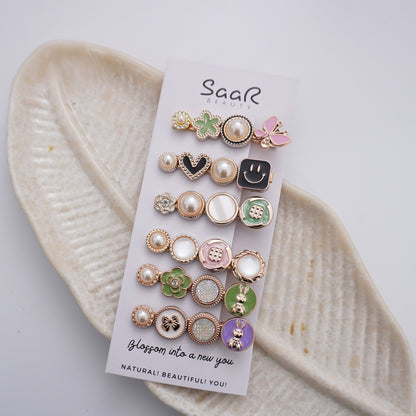 "Enhance your style with SaaR Beauty's Korean Hair Clip Set of 6! Chic, colorful, and versatile designs for all hair types. Perfect for any outfit and occasion!"