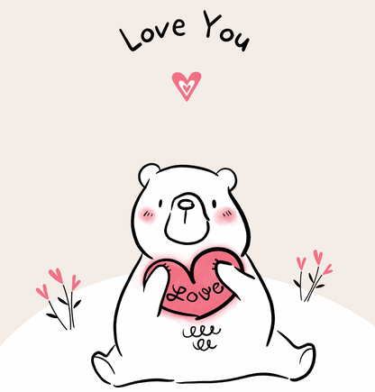 Love You Bear Card – Saar Beauty Add-On Gift Card
