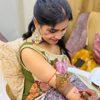 MEENAKARI MULTI COLOUR NAV NAARI EARRINGS