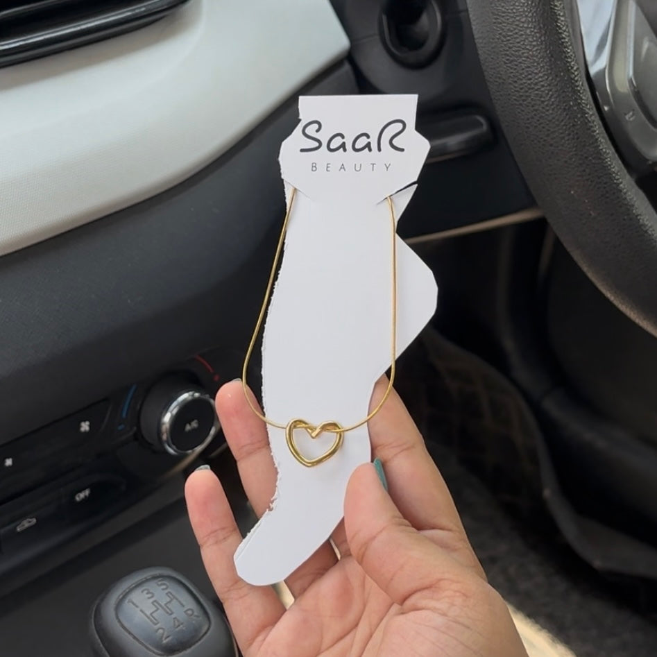 Forever Love Minimal Heart Anklet – Waterproof &amp; Durable