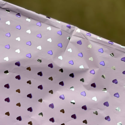 SWEET LAVENDER HEARTS GIFT WRAP