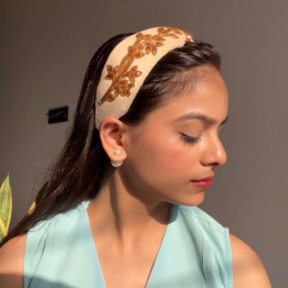IN HOUSE HAND CRAFTED BEADED HAIRBAND HEADBAND