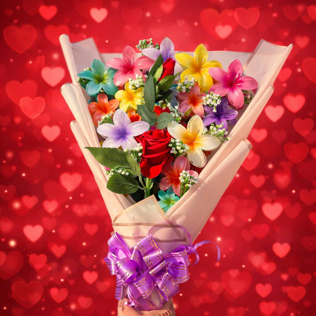 Luxury Floral Claw Clip Bouquet – 35 Hair Clips &amp; Scrunchies by SaaR Beauty