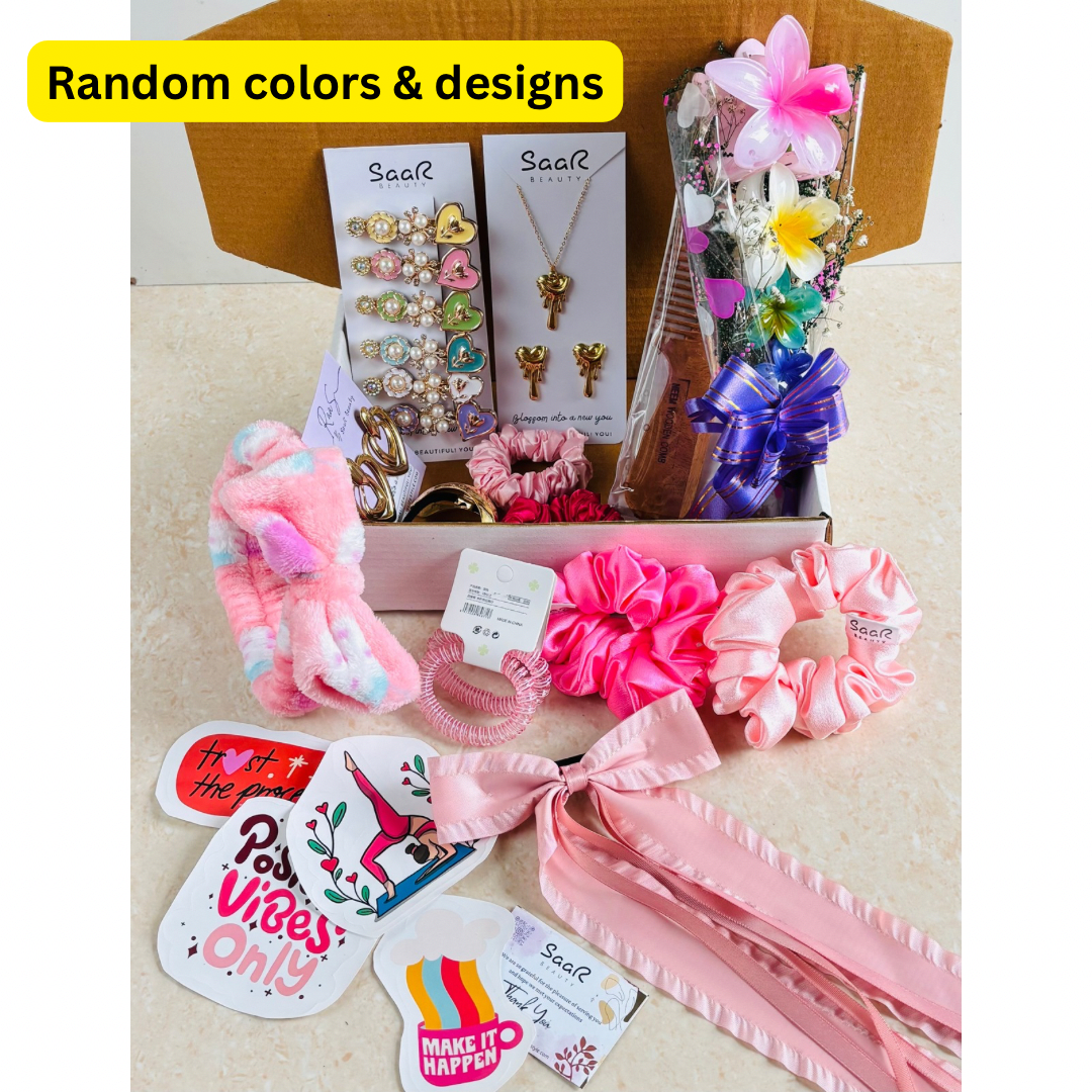 Premium Valentine’s Day Gift Hamper by SaaR Beauty – Romantic Hair Accessories &amp; More