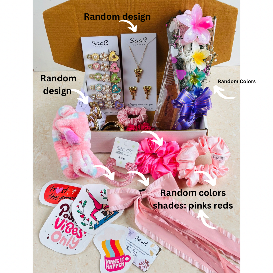 Premium Valentine’s Day Gift Hamper by SaaR Beauty – Romantic Hair Accessories & More