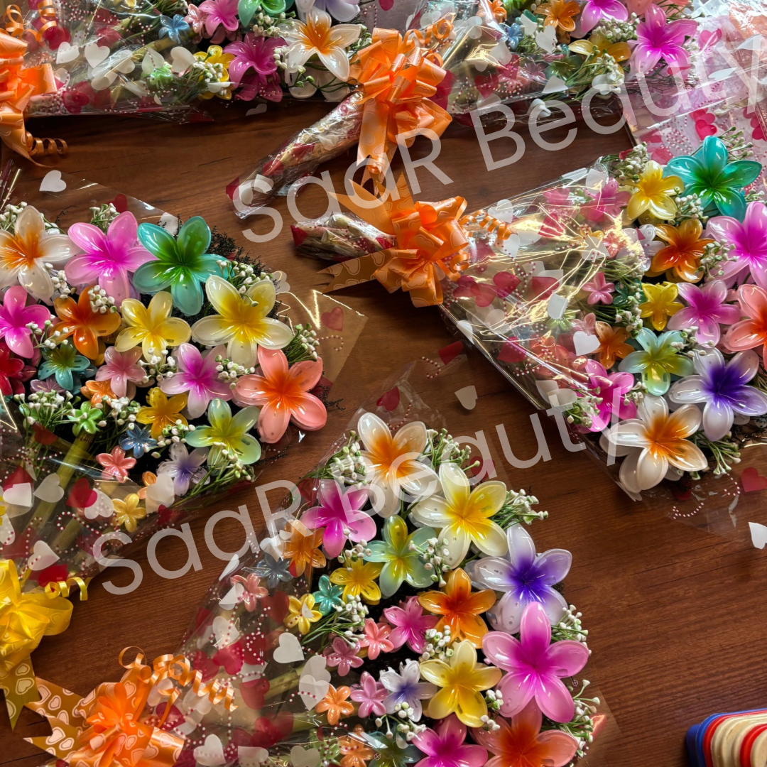 Viral Flower Hair Claw Clip Clutcher Bouquet – Set of 25 Hair Clutchers