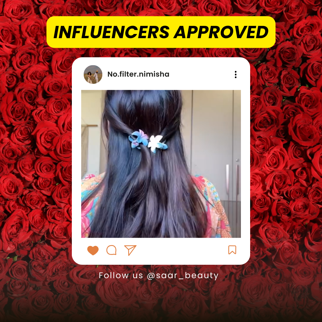 SMALL DUAL SHADED MATT FLOWER CLAW CLUTCHER SET OF 2 RANDOM COLOURS