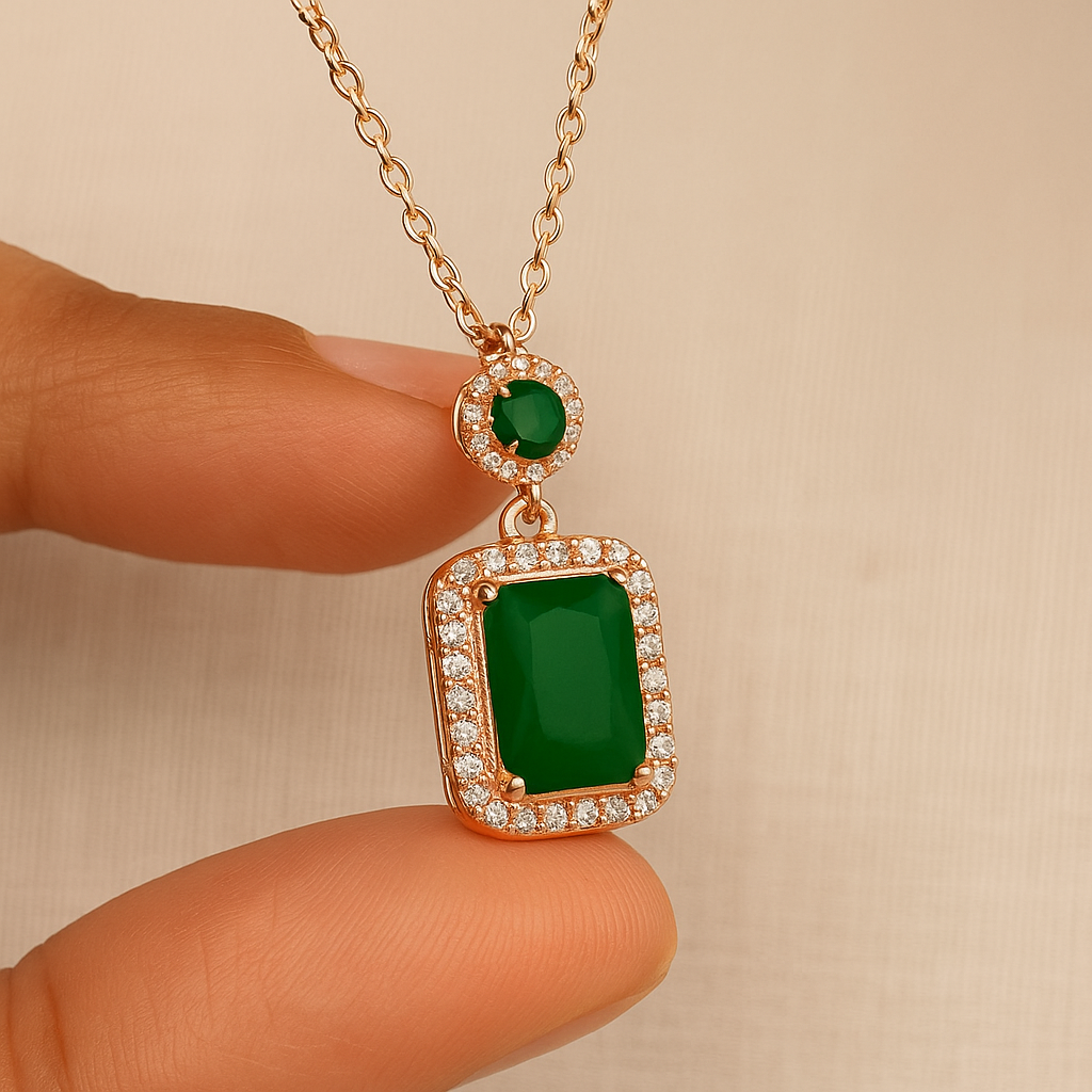 Royal Envy Green Stone Statement Necklace