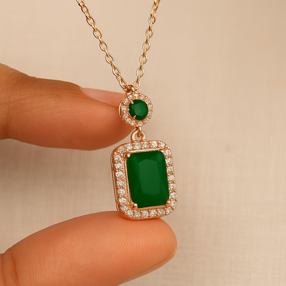 Royal Envy Green Stone Statement Necklace