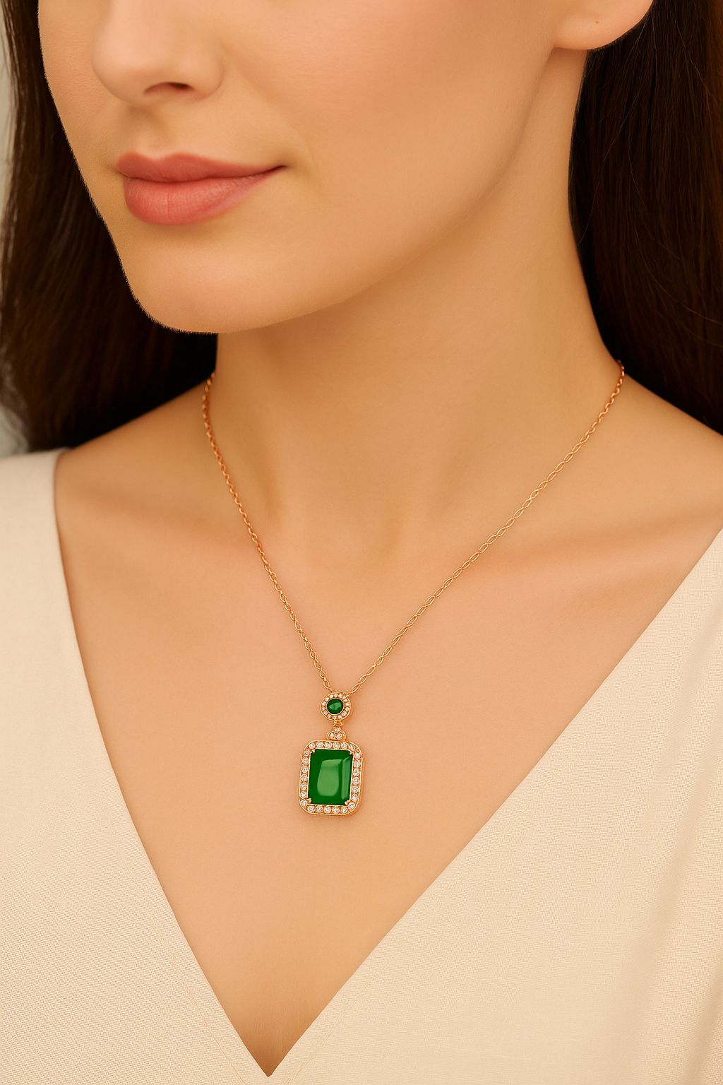Royal Envy Green Stone Statement Necklace