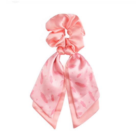 PREMIUM RED LEAF SCARF SCRUNCHIES FOR WOMEN AND GIRL