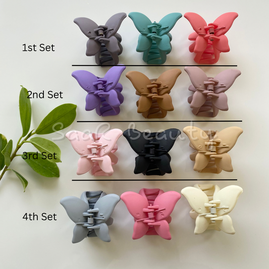 COLORFUL BUTTERFLY CLUTCHER SET OF 3