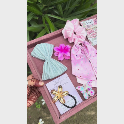 Premium Birthday Surprise Gift Box for Women & Girls – Hair Accessories & Jewelry Hamper by Saar Beauty 🎂✨