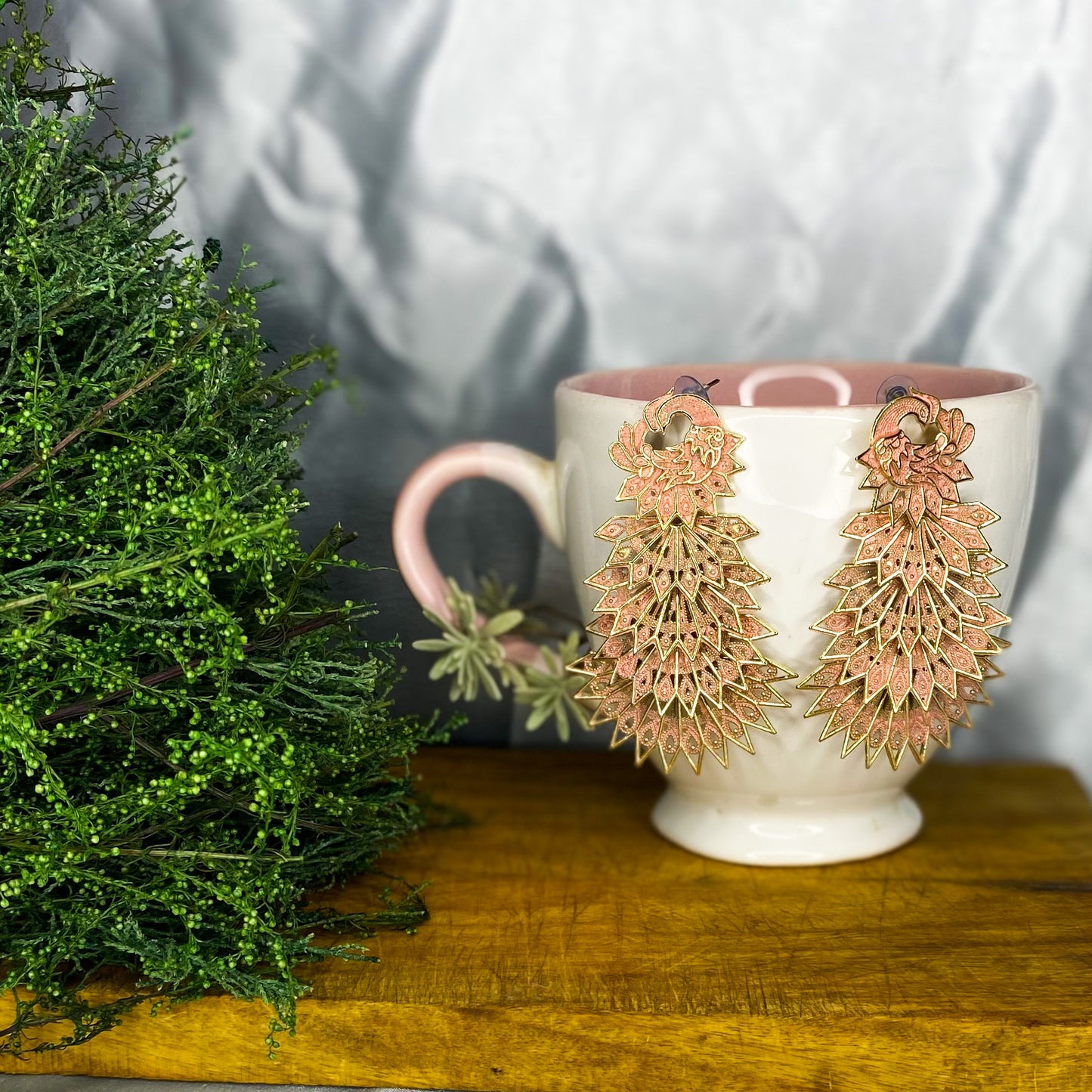 MULTI COLOUR PEACOCK EARRINGS